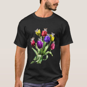 Katzen-Tulpen T-Shirt