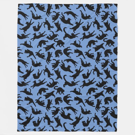 Katzen Tumbling Fleecedecke (Vorderseite)