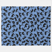 Katzen Tumbling Fleecedecke (Vorderseite (Horizontal))