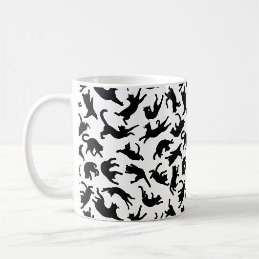 Katzen Tumbling Kaffeetasse (Links)