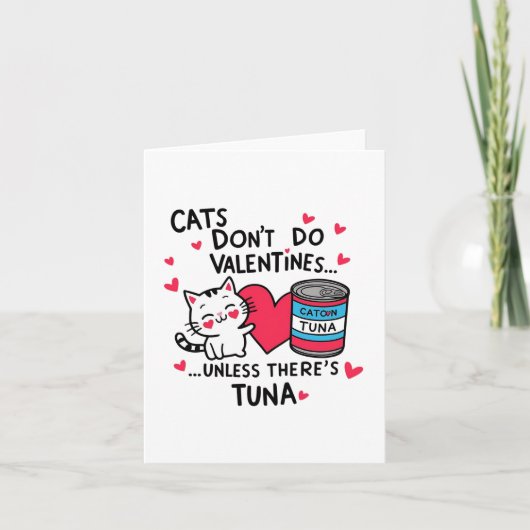 Katzen tun keine Valentine Dankeskarte (Vorderseite)