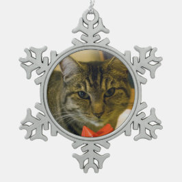 Katzen-u. Band-Zinn-Verzierung Schneeflocken Zinn-Ornament