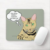 Katzen-u. Computer-Witz-Spaß-Mausunterlage Mousepad (Mit Mouse)