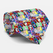Katzen-u. Hundecollage PetPaw Studio-Krawatte Krawatte (Gerollt)