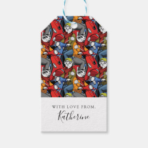 Katzen-u. Hunderoller-Muster   addieren Ihren Geschenkanhänger