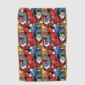 Katzen-u. Hunderoller-Muster Golfhandtuch (Vorderseite)