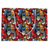 Katzen-u. Hunderoller-Muster Große Geschenktüte (Rückseite)