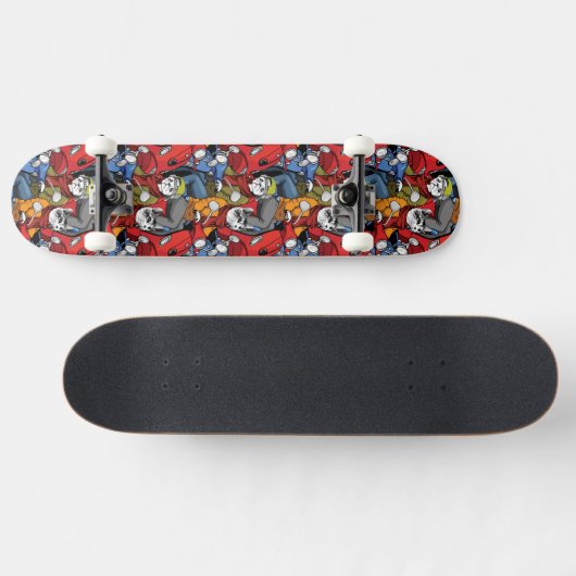 Katzen-u. Hunderoller-Muster Skateboard (Horizontal)
