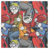 Katzen-u. Hunderoller-Muster Stoff (Nahaufnahme)