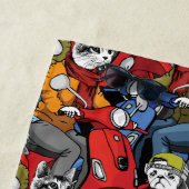 Katzen-u. Hunderoller-Muster Strandtuch (Beispiel)