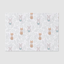 Katzen-u. Mäusemuster Seidenpapier