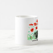 Katzen- u. Mohnblumen-Tasse Kaffeetasse (Mittel)