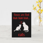 Katzen über Rose und rotes Valentin Karte (Gelbe Blume)