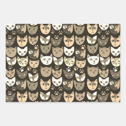 Katzen überall geschenkpapier set (Vorderseite 2)