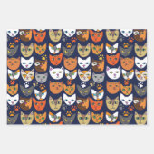 Katzen überall geschenkpapier set (Vorderseite)