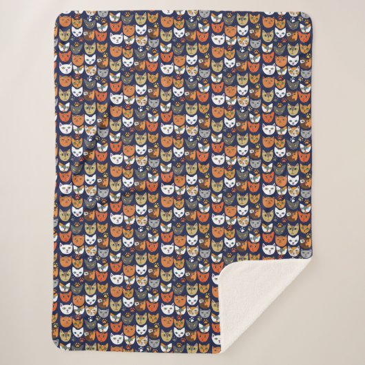 Katzen überall sherpadecke (Vorderseite)