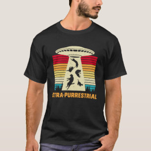 Katzen UFO Alien Entführung  Ich Will Glauben UAP T-Shirt