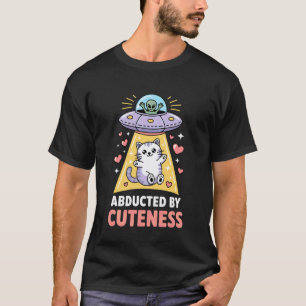 Katzen-UFO-Kätzchen von Alien-Cuteness entführt T-Shirt