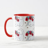 Katzen-Ukrainer-Volkskunst Tasse (Links)