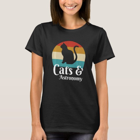 Katzen und Astronomie T-Shirt (Vorderseite)