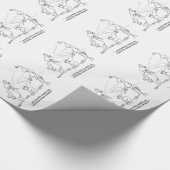 Katzen und Außerirdische Geschenkpapier (Ecke)