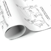 Katzen und Außerirdische Geschenkpapier (Rolleneckpunkt)