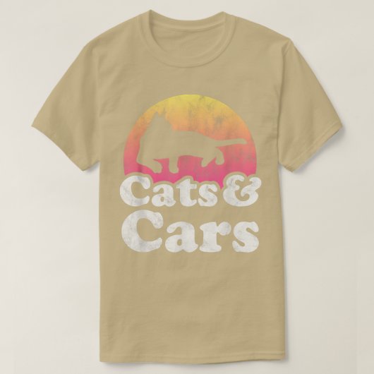Katzen und Autos, für Männer oder Frauen T-Shirt (Design vorne)