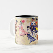 Katzen und Autos von Louis Wain Zweifarbige Tasse (Vorderseite Links)