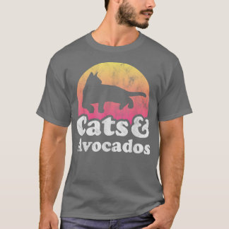 Katzen und Avocados Mens oder Weibchen Katzen und  T-Shirt