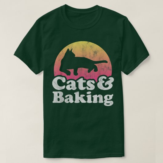 Katzen und Backen, für Männer oder Frauen T-Shirt (Design vorne)