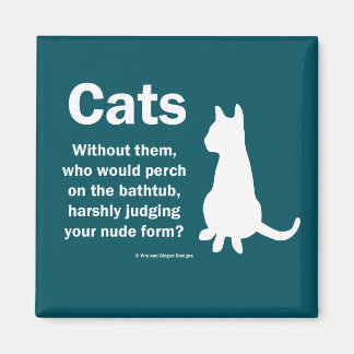 Katzen und Badewannen Magnet