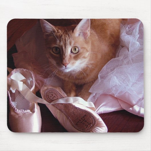Katzen-und Ballett-Pantoffel Mousepad (Vorne)