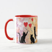 Katzen und Ballons Tasse (Links)