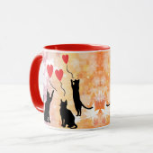 Katzen und Ballons Tasse (Vorderseite Links)