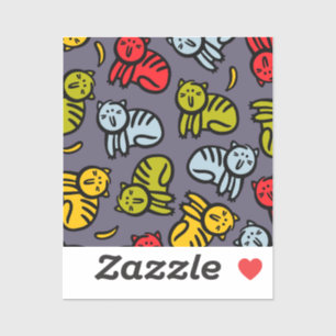 Katzen und Bananen Aufkleber