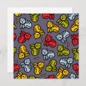 Katzen und Bananen Dankeskarte (Vorne/Hinten)