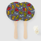 Katzen und Bananen Fächer (Vorne und Hinten)