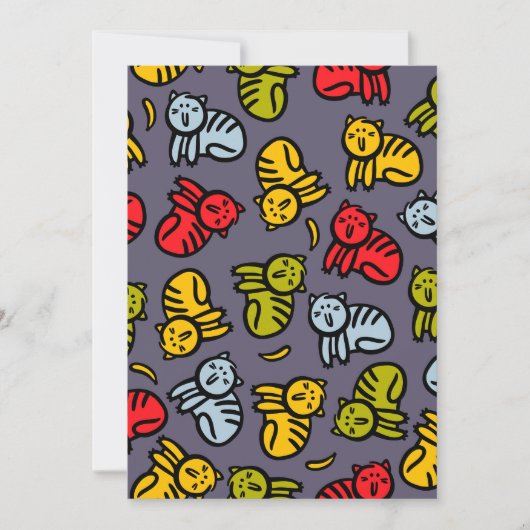 Katzen und Bananen Feiertagskarte (Vorderseite)