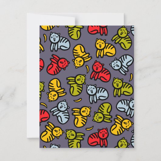 Katzen und Bananen Feiertagskarte (Vorderseite)