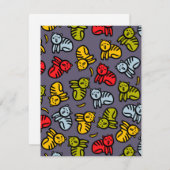 Katzen und Bananen Feiertagskarte (Vorne/Hinten)