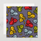 Katzen und Bananen Feiertagskarte (Vorne/Hinten)