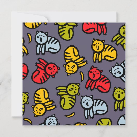 Katzen und Bananen Feiertagskarte (Vorderseite)