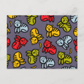 Katzen und Bananen Feiertagspostkarte (Vorderseite)