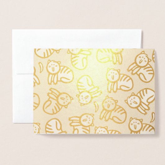 Katzen und Bananen Folienkarte (Vorderseite mit Umschlag)