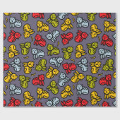Katzen und Bananen Geschenkpapier (Flach)