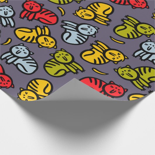 Katzen und Bananen Geschenkpapier (Ecke)