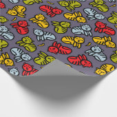 Katzen und Bananen Geschenkpapier (Ecke)