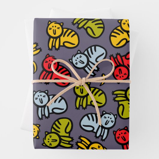 Katzen und Bananen Geschenkpapier Set (Beispiel)