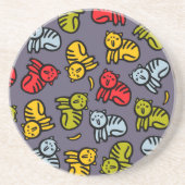 Katzen und Bananen Getränkeuntersetzer (Vorne)