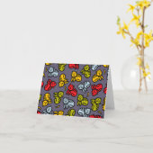 Katzen und Bananen Karte (Gelbe Blume)